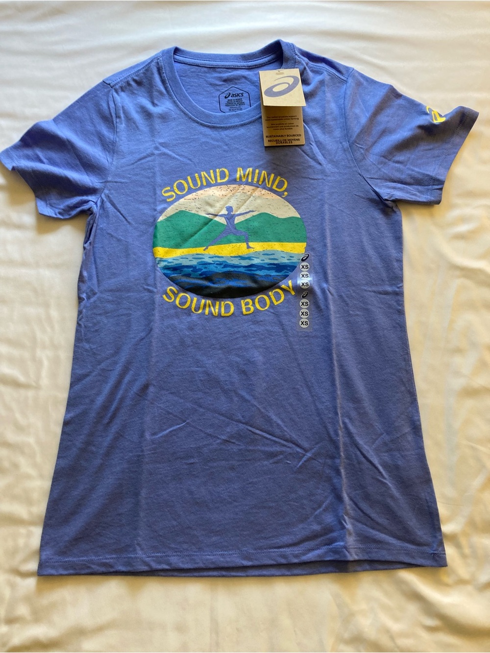 ASICS Women's Tranquil Journey TEE Short Sleeve Running Apparel, SX, Blue